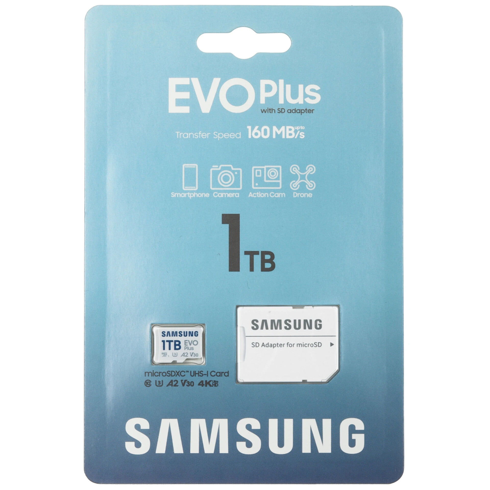 Карта памяти Samsung EVO Plus microSDXC 1000 ГБ [MB-MC1T0SA/EU]
