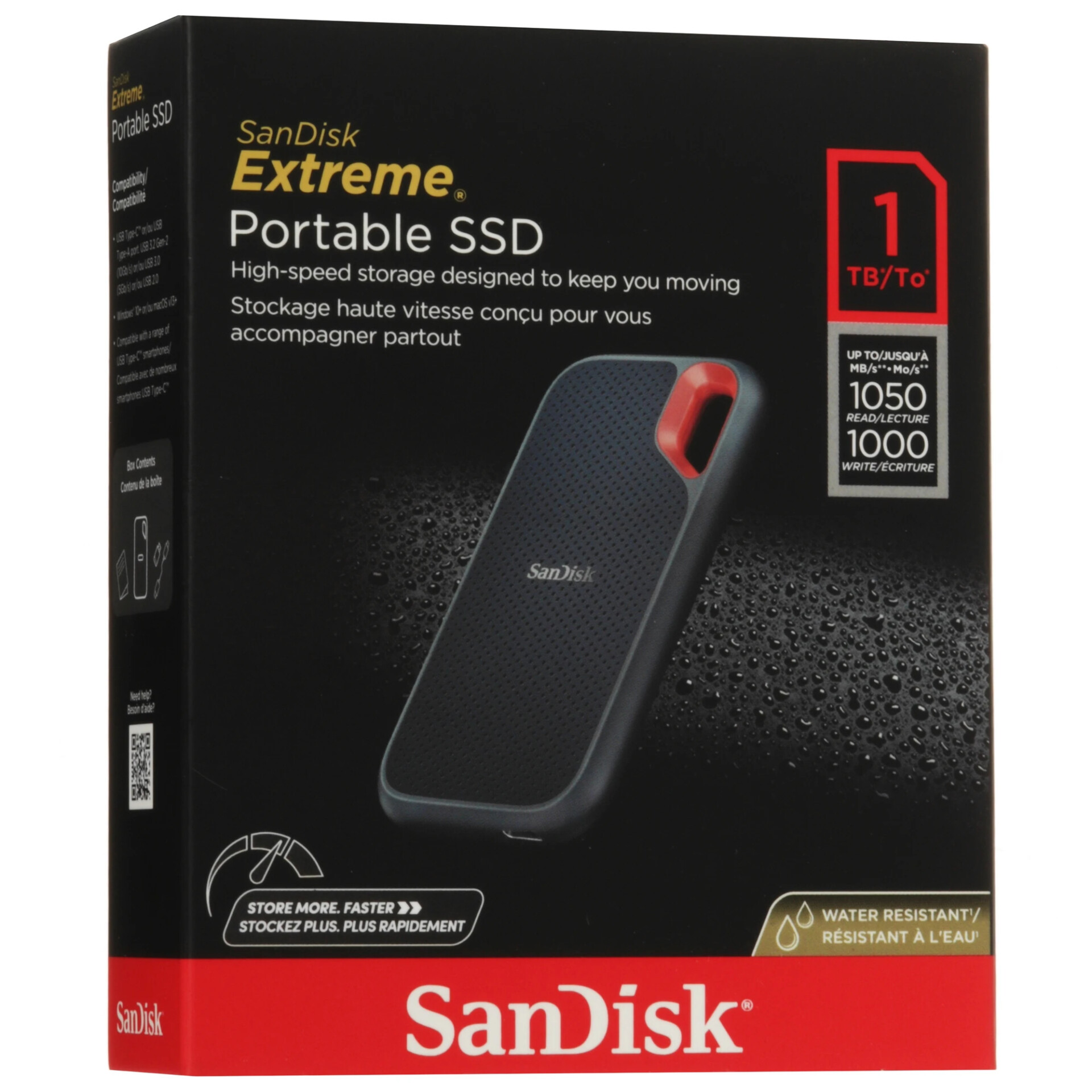 1000 ГБ Внешний SSD SanDisk Extreme [SDSSDE61-1T00-G25]