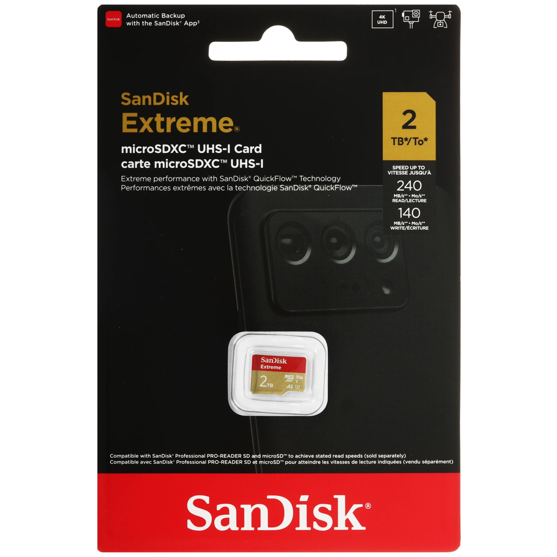 Карта памяти SanDisk Extreme microSDXC 2000 ГБ [SDSQXAV-2T00-GN6MN]