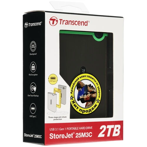 2 ТБ Внешний HDD Transcend StoreJet M3C [TS2TSJ25M3C]