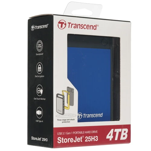 4 ТБ Внешний HDD Transcend StoreJet 25H3 [TS4TSJ25H3B]