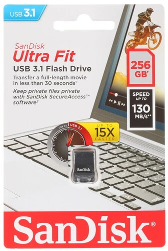 Память USB Flash 256 ГБ SanDisk Ultra Fit [SDCZ430-256G-G46]