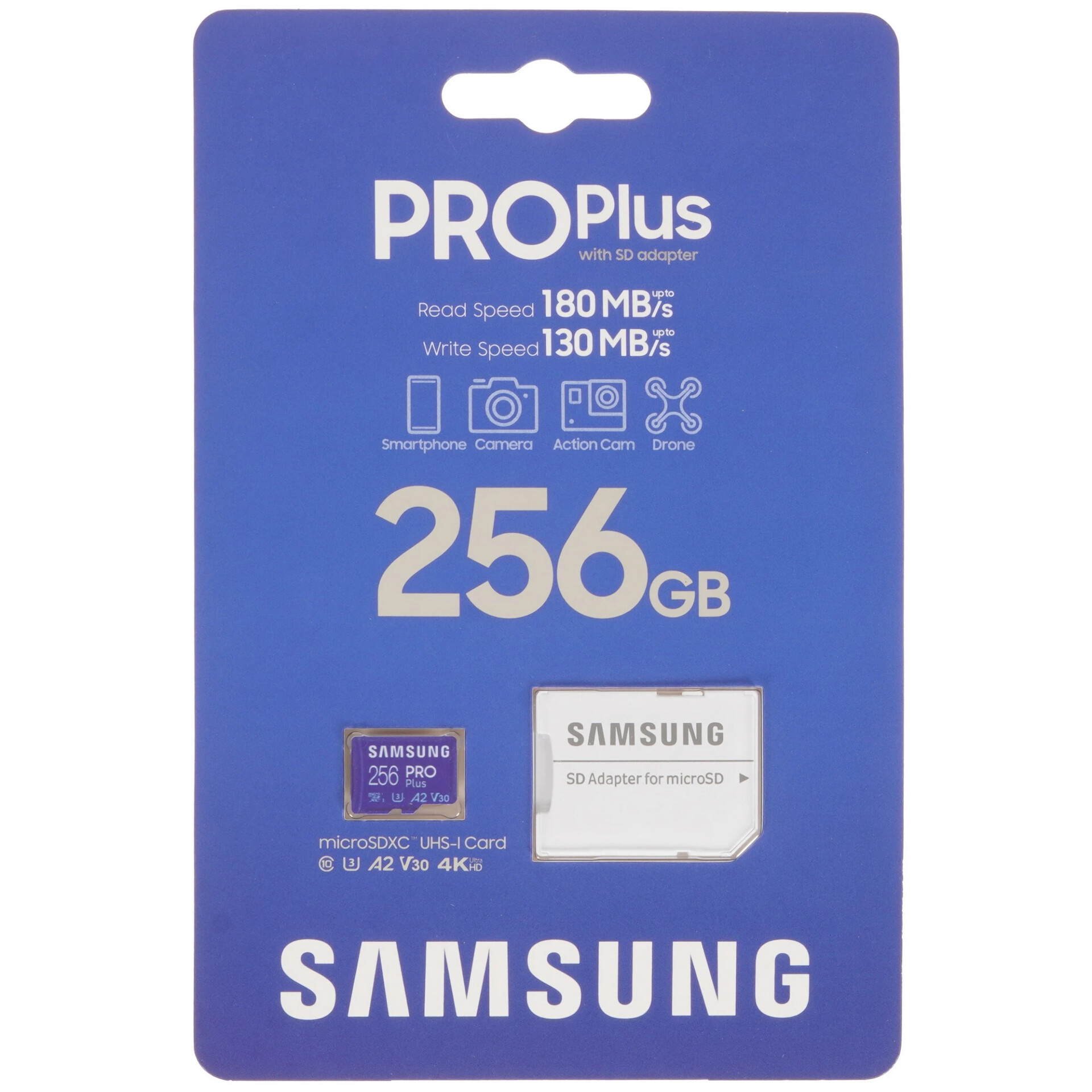 Карта памяти Samsung PRO Plus microSDXC 256 ГБ [MB-MD256SA/KR]