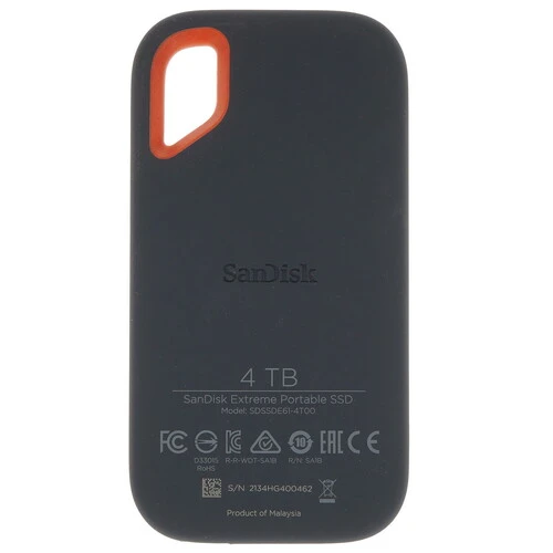 4096 ГБ Внешний SSD SanDisk Extreme Portable SSD V2 [SDSSDE61-4T00-G25]