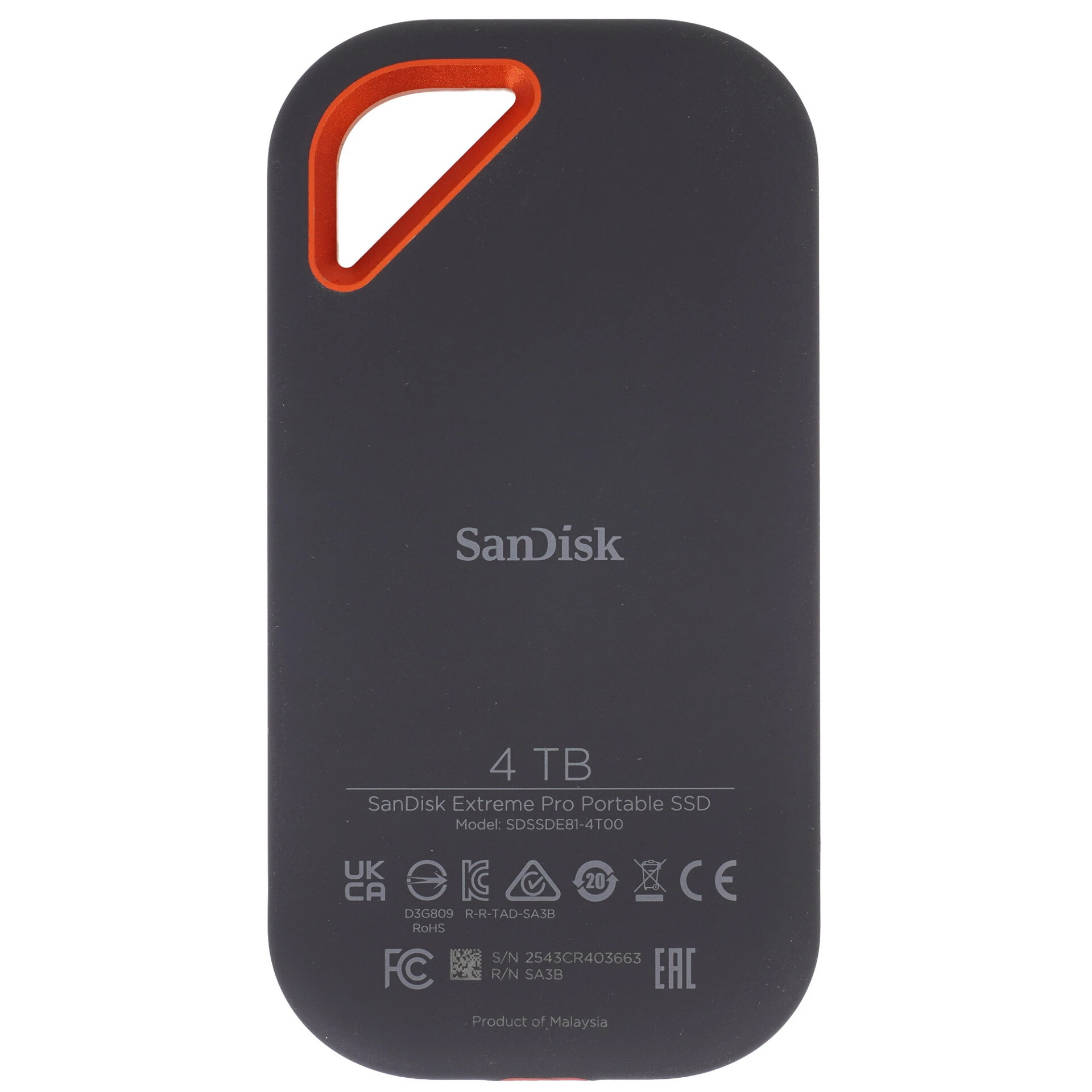 4000 ГБ Внешний SSD SanDisk Extreme PRO Portable [SDSSDE81-4T00-G25]