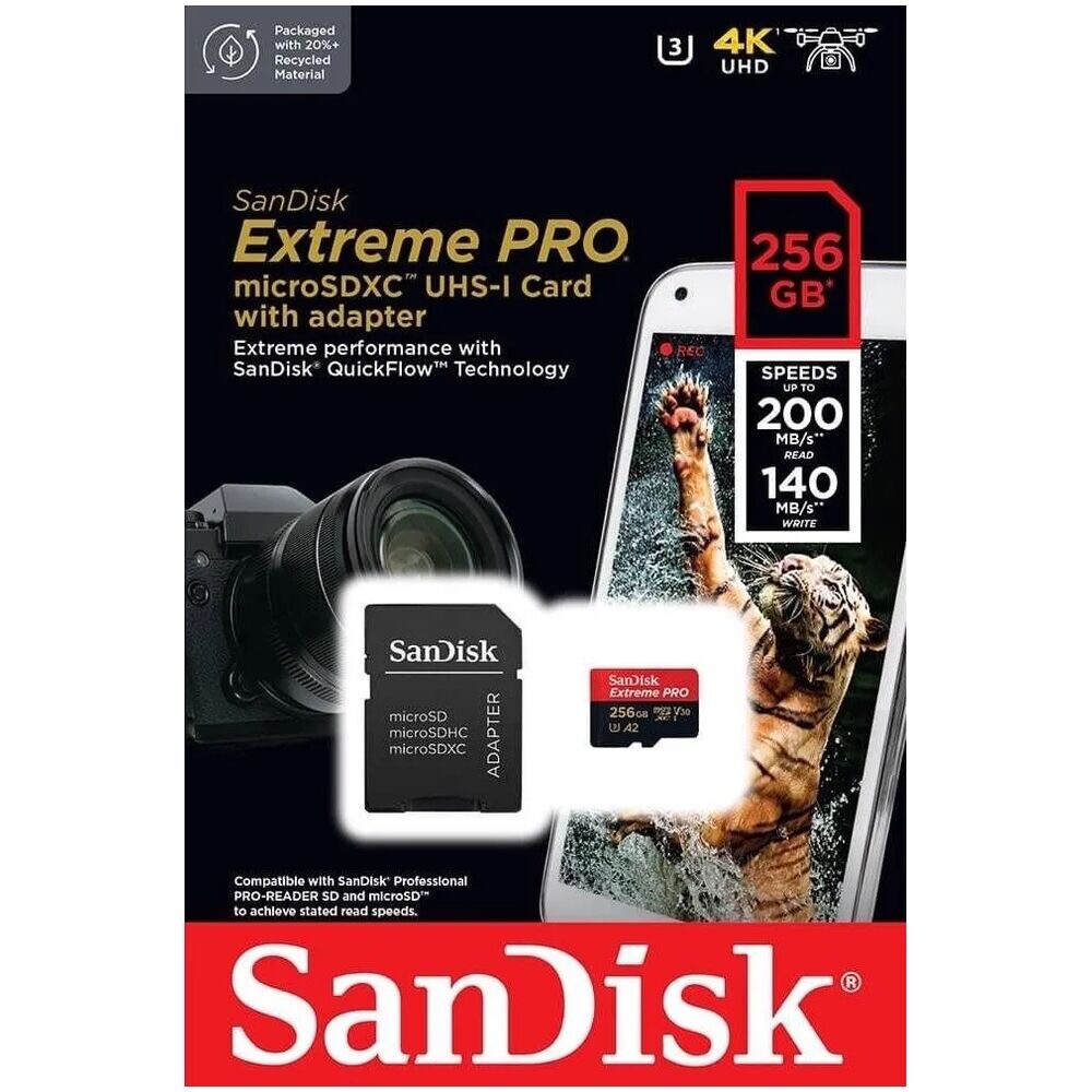 Флеш-карта microSDHC 256Гб Sandisk Extreme Pro, Class 10 UHS-1 U3 V30 ( SDSQXCD-256G-GN6MA ) Флеш-карта microSDHC 256Гб Sandisk Extreme Pro, Class 10 UHS-1 U3 V30 ( SDSQXCD-256G-GN6MA )