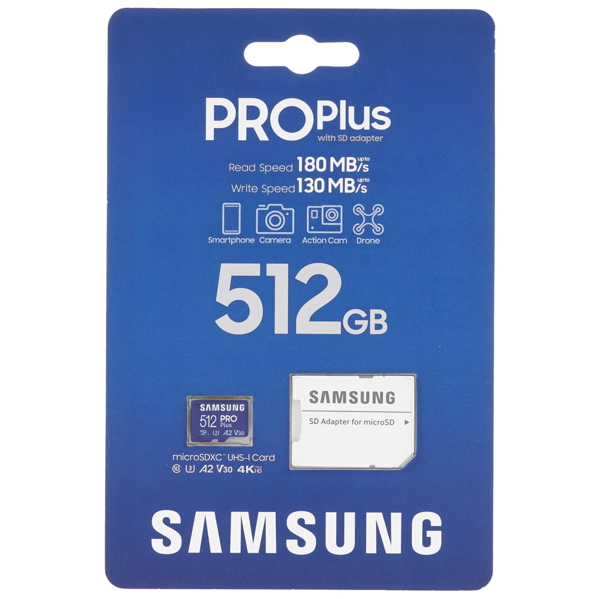 Карта памяти Samsung EVO Plus microSDXC 512 ГБ [MB-MD512SA/KR]