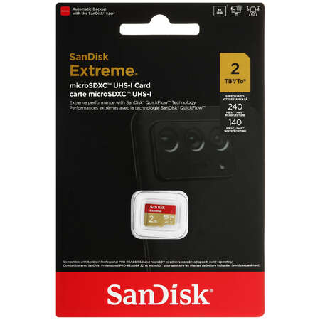 Карта памяти SanDisk Extreme microSDXC 2000 ГБ [SDSQXAV-2T00-GN6MN]