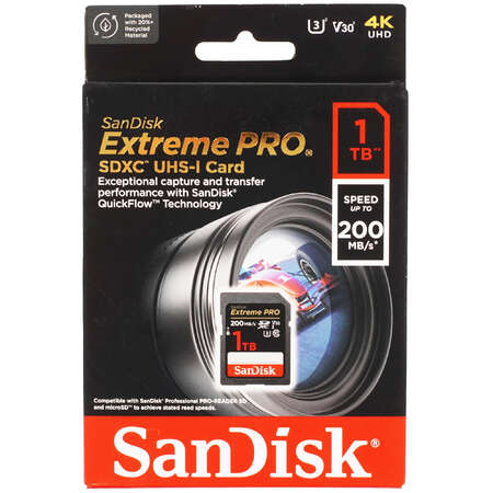Карта памяти SanDisk Extreme Pro SDXC 1000 ГБ [SDSDXXD-1T00-GN4IN]