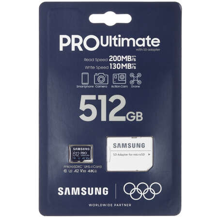 Карта памяти Samsung PRO Utimate microSDXC 512 ГБ [MB-MY512SA/WW]