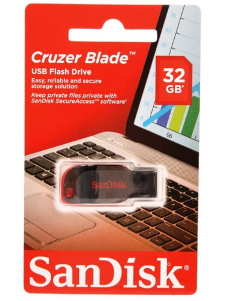 Память USB Flash 32 ГБ SanDisk Cruzer Blade [SDCZ50-032G-B35]
