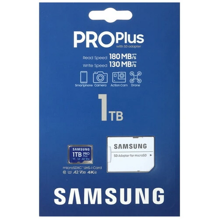 Карта памяти Samsung PRO Plus microSDXC 1024 ГБ [MB-MD1T0SA/APC]