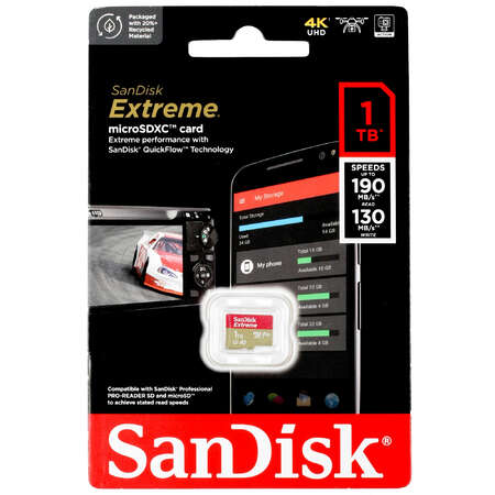 Карта памяти SanDisk Extreme microSDXC 1024 ГБ [SDSQXAV-1T00-GN6MN]